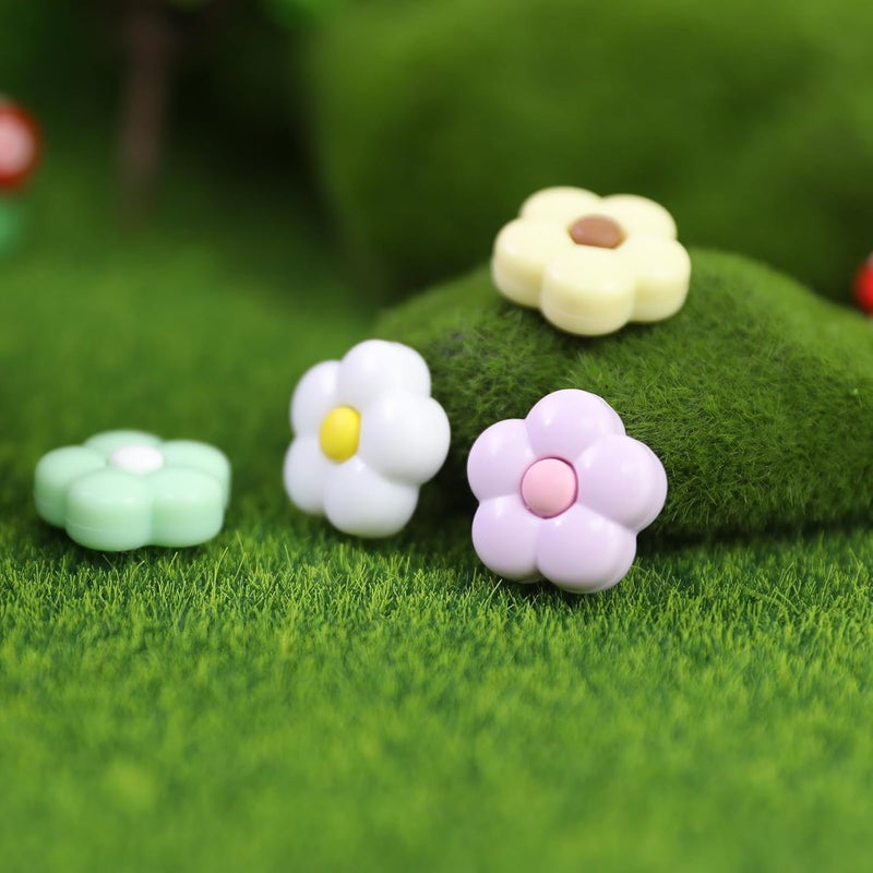 FlyingMage Switch Joycon Thumb Grips Caps, 4 PCS Cute Kawaii 3D Silicone Analog Thumbstick Button Cover Compatible with Nintendo Switch Lite/OLED Joystick Caps (Morandi Flowers) - Image 5